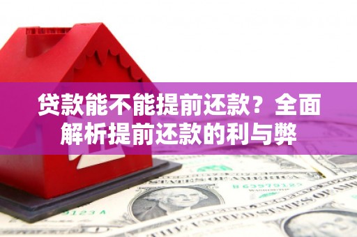 蒙城贷款能不能提前还款？全面解析提前还款的利与弊