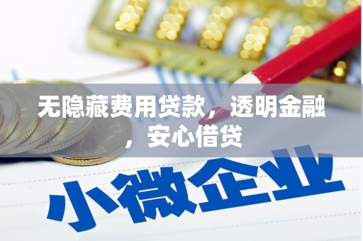 蒙城无隐藏费用贷款，透明金融，安心借贷
