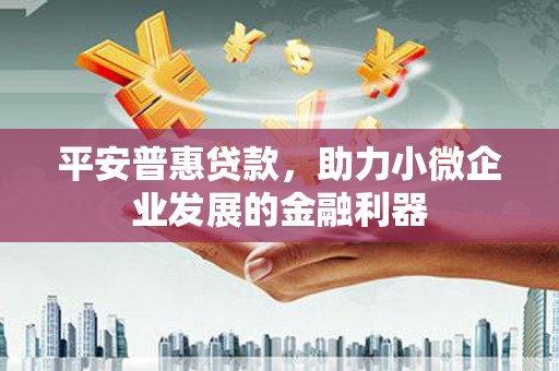 蒙城平安普惠贷款，助力小微企业发展的金融利器