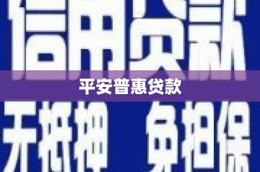 蒙城平安普惠贷款