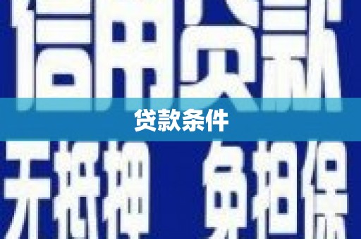 蒙城贷款条件